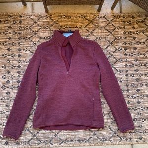 Under Armor “Cold Gear” fitted purple zip up.